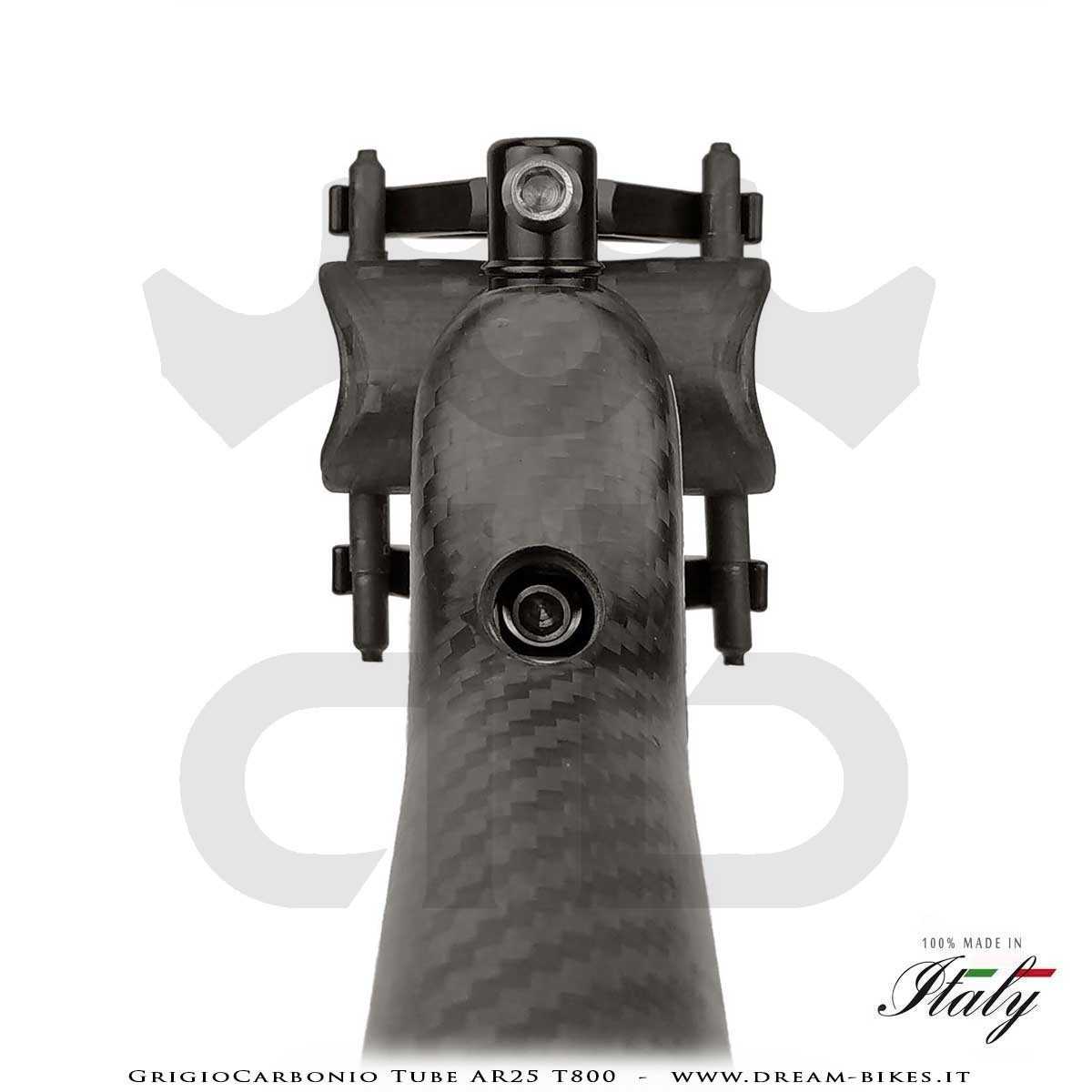 GrigioCarbonio Tube AR25 T800 Cannotto Reggisella Carbon Arretrato Offset 25 mm