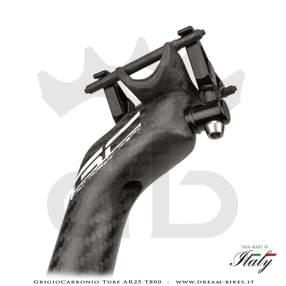 GrigioCarbonio Tube AR25 T800 Cannotto Reggisella Carbon Arretrato Offset 25 mm