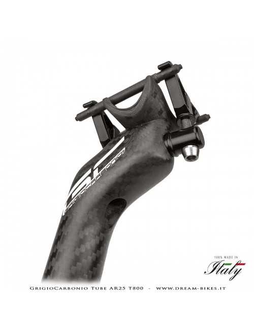 GrigioCarbonio Tube AR25 T800 Cannotto Reggisella Carbon Arretrato Offset 25 mm