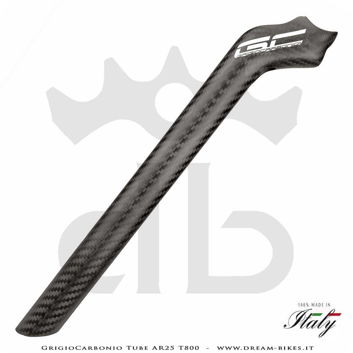 GrigioCarbonio Tube AR25 T800 Cannotto Reggisella Carbon Arretrato Offset 25 mm