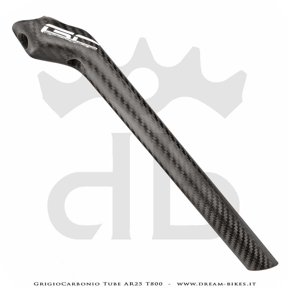 GrigioCarbonio Tube AR25 T800 Cannotto Reggisella Carbon Arretrato Offset 25 mm