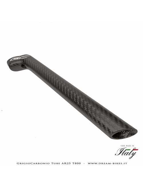GrigioCarbonio Tube AR25 T800 Cannotto Reggisella Carbon Arretrato Offset 25 mm