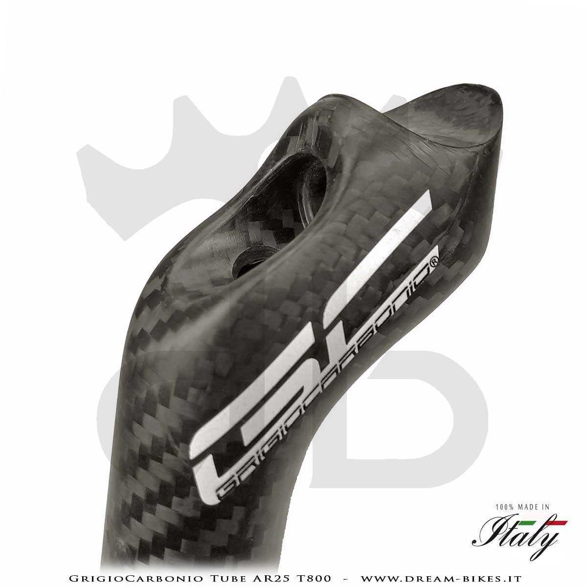 GrigioCarbonio Tube AR25 T800 Cannotto Reggisella Carbon Arretrato Offset 25 mm