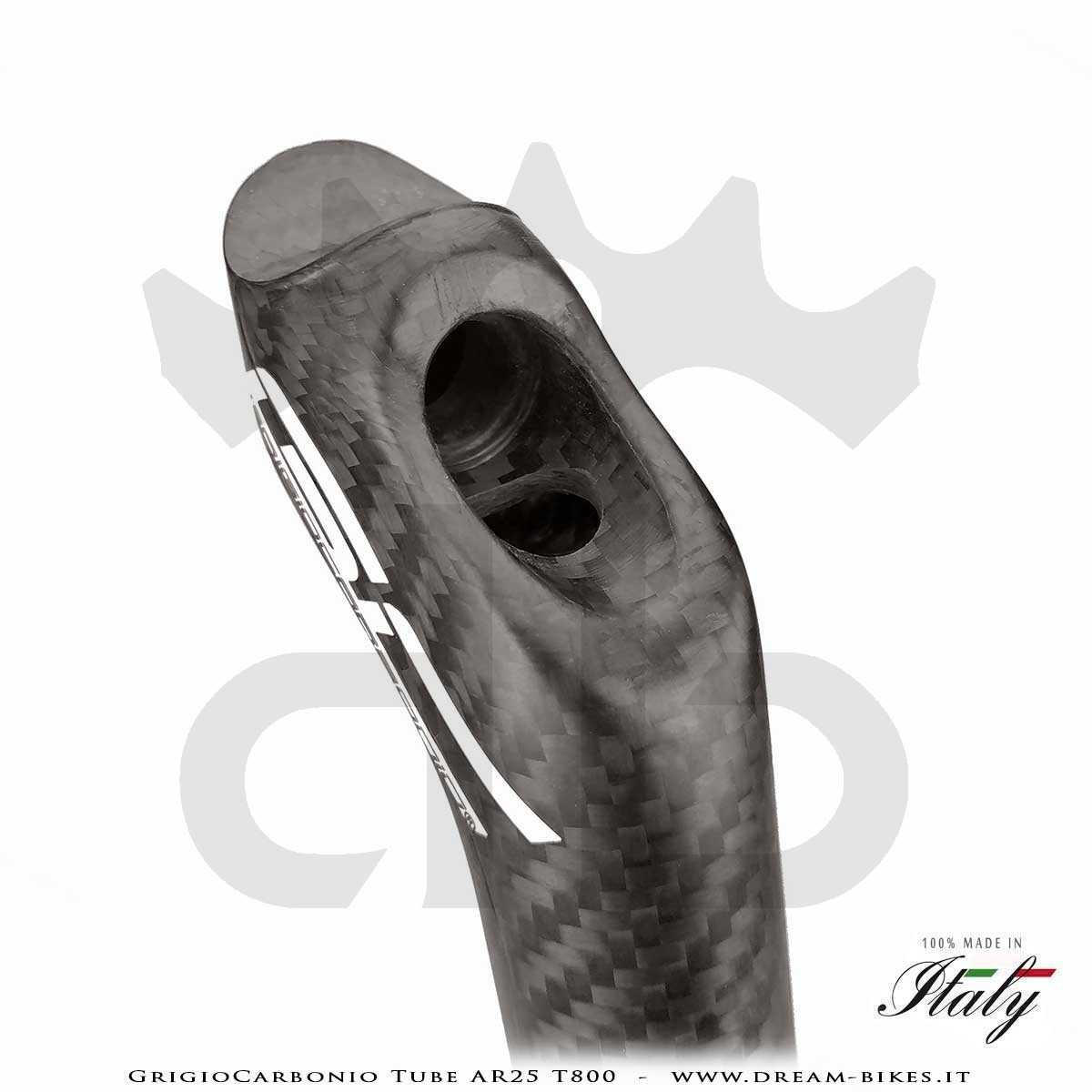 GrigioCarbonio Tube AR25 T800 Cannotto Reggisella Carbon Arretrato Offset 25 mm