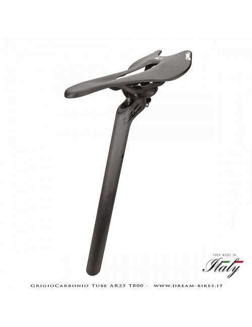 GrigioCarbonio Tube AR25 T800 Cannotto Reggisella Carbon Arretrato Offset 25 mm