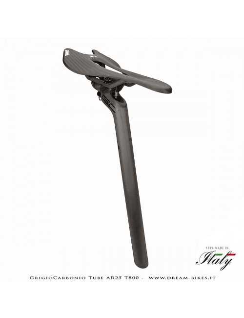 GrigioCarbonio Tube AR25 T800 Cannotto Reggisella Carbon Arretrato Offset 25 mm