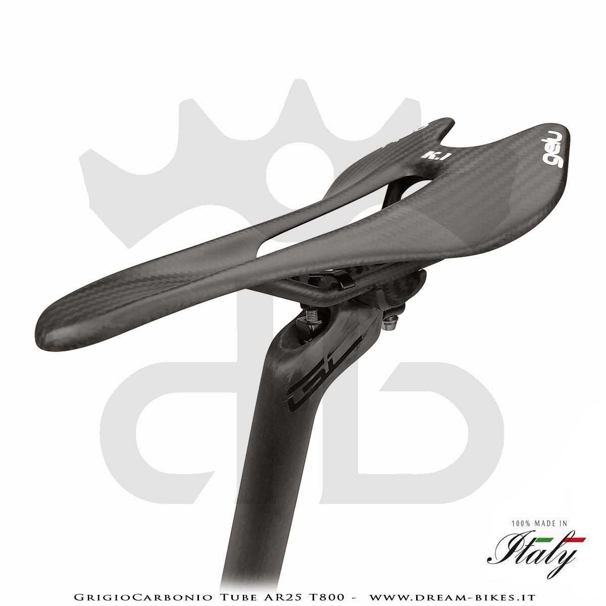 GrigioCarbonio Tube AR25 T800 Cannotto Reggisella Carbon Arretrato Offset 25 mm