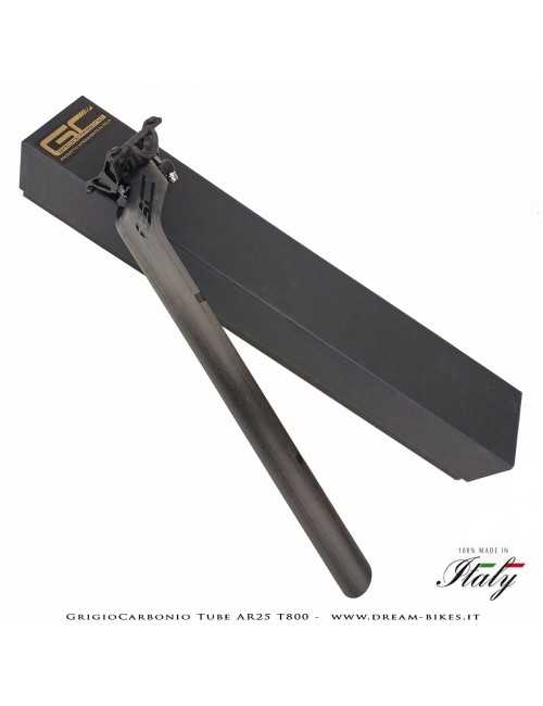 GrigioCarbonio Tube AR25 T800 Cannotto Reggisella Carbon Arretrato Offset 25 mm