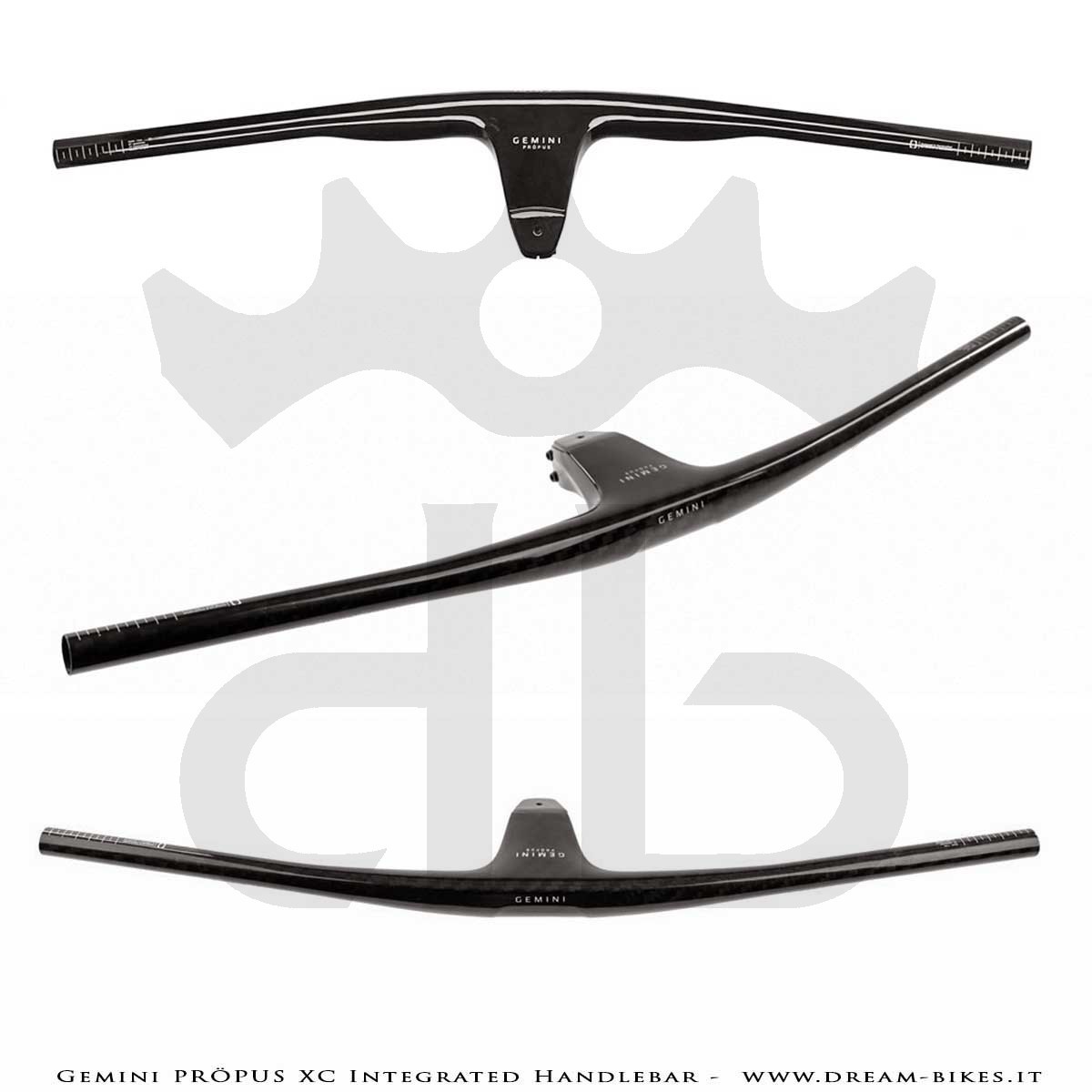 Gemini Propus Ultralight Integrated MTB XC Carbon Handlebar From 149 gr.