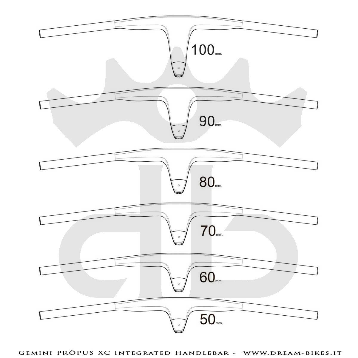 Gemini Propus  Manubrio Carbon Integrato MTB XC Ultraleggero Da 149 gr.