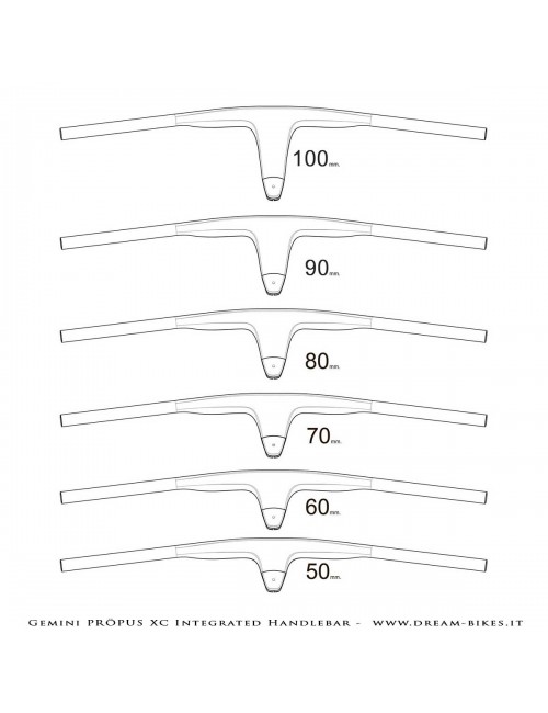 Gemini Propus Ultralight Integrated MTB XC Carbon Handlebar From 149 gr.