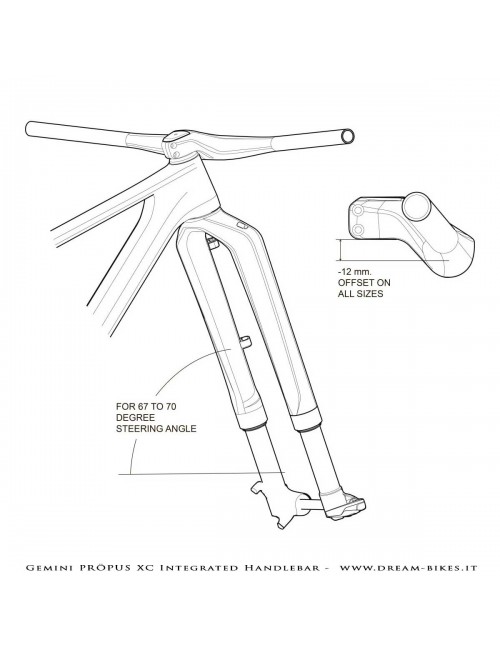 Gemini Propus Ultralight Integrated MTB XC Carbon Handlebar From 149 gr.