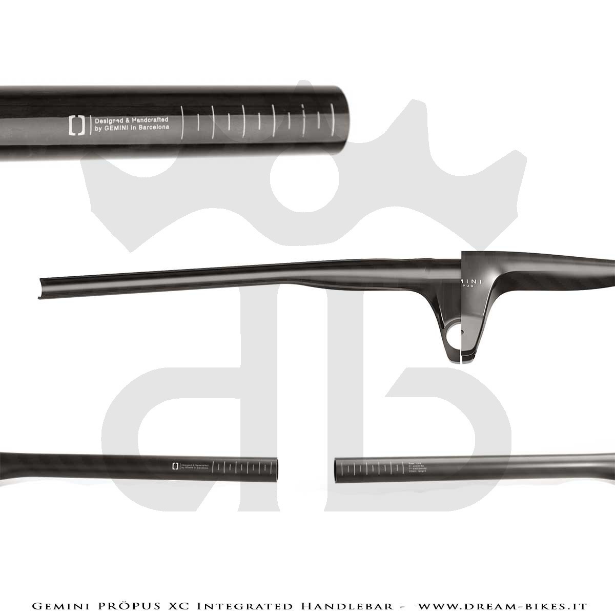 Gemini Propus  Manubrio Carbon Integrato MTB XC Ultraleggero Da 149 gr.