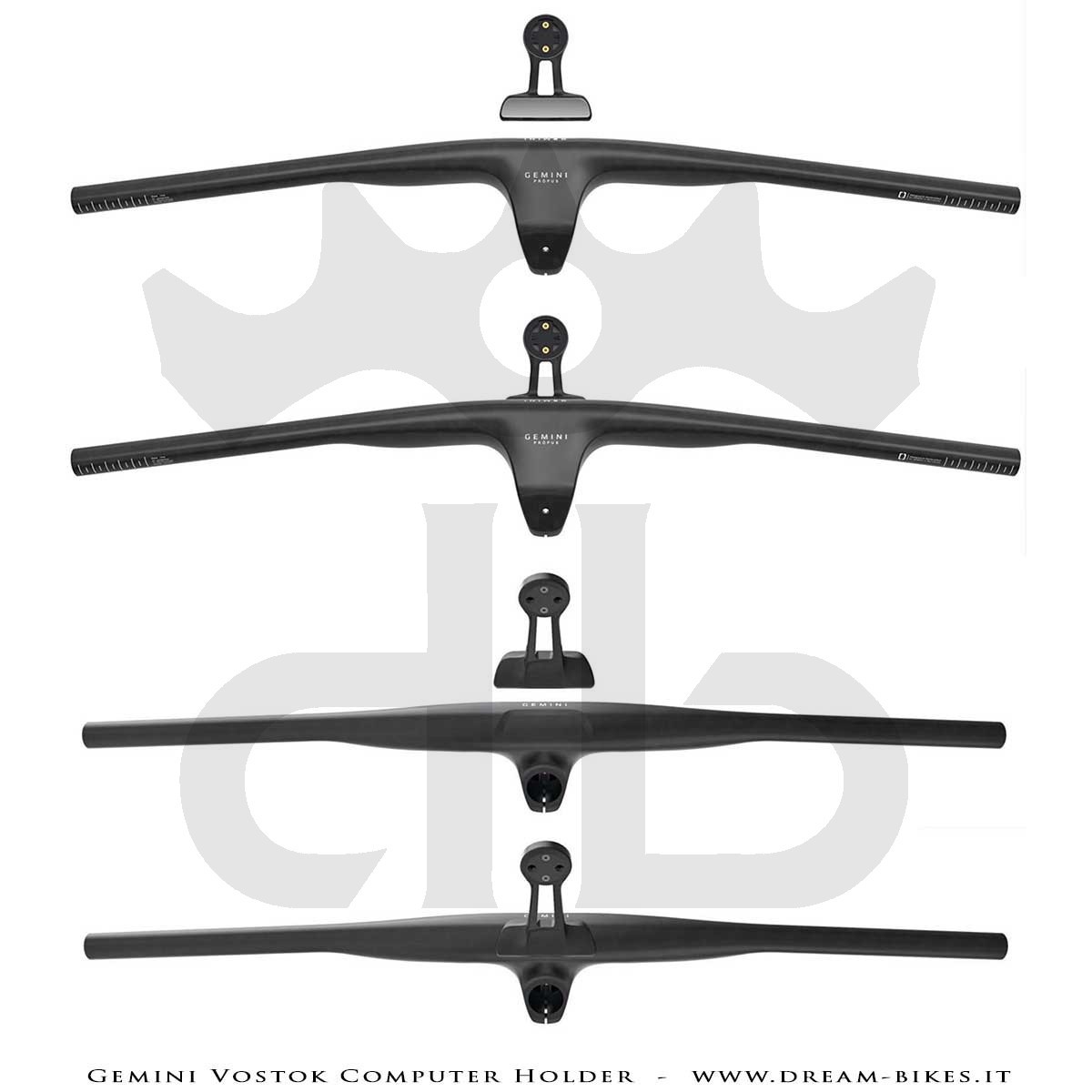 Gemini VOSTOK Supporto Computer Garmin Per Manubrio Integrato (PRÖPUS, KASTOR, POLLUX, ÄLZIR, ALHËNA)