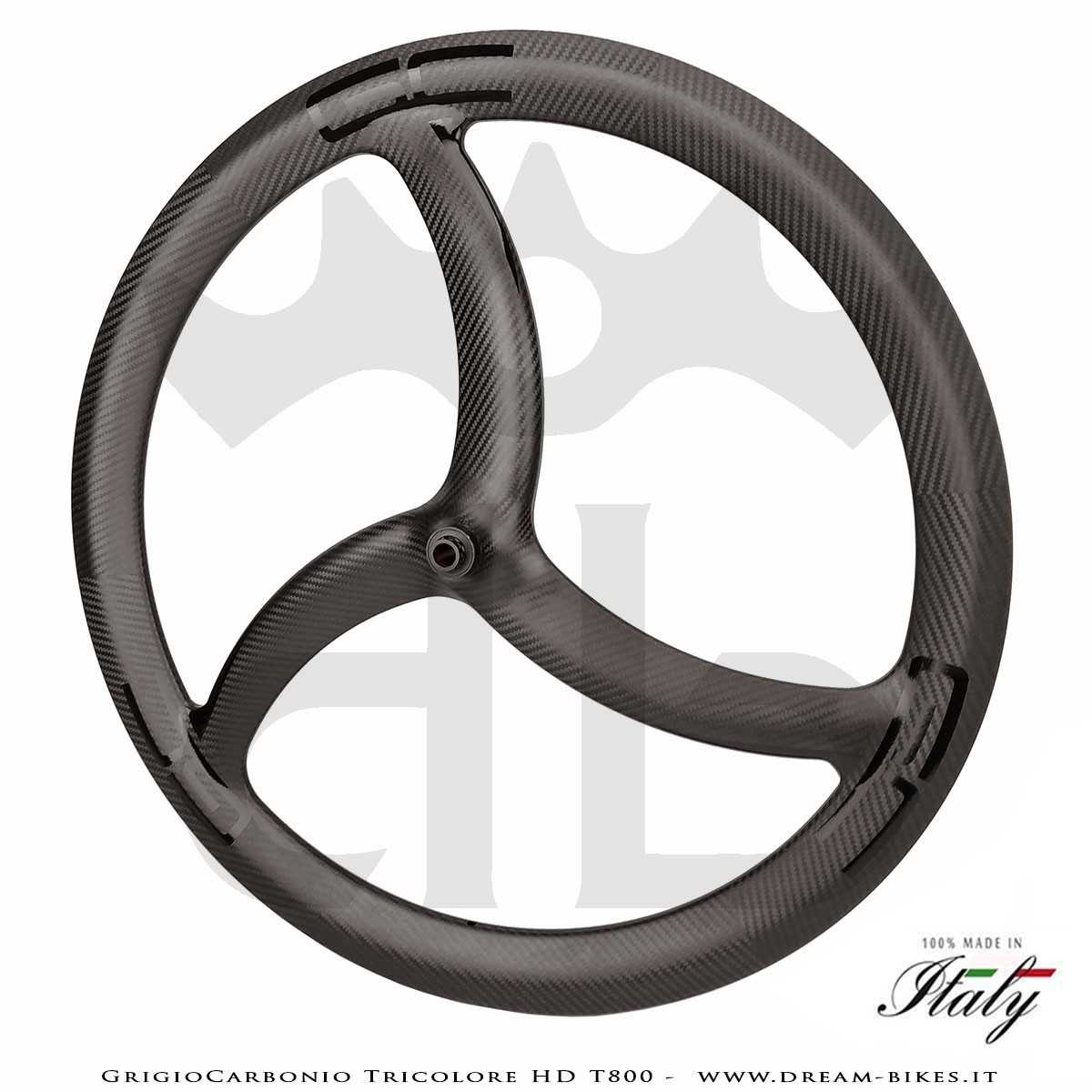 GrigioCarbonio Tricolore HD T800 29" Ruote a Razze Carbon E-Bike 1390 gr.