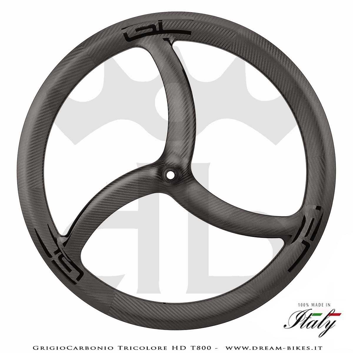 GrigioCarbonio Tricolore HD T800 29" Ruote a Razze Carbon E-Bike 1390 gr.