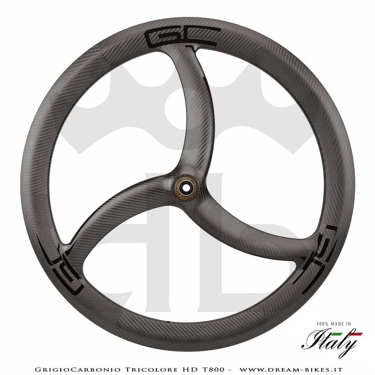 GrigioCarbonio Tricolore HD T800 29" Ruote a Razze Carbon E-Bike 1390 gr.