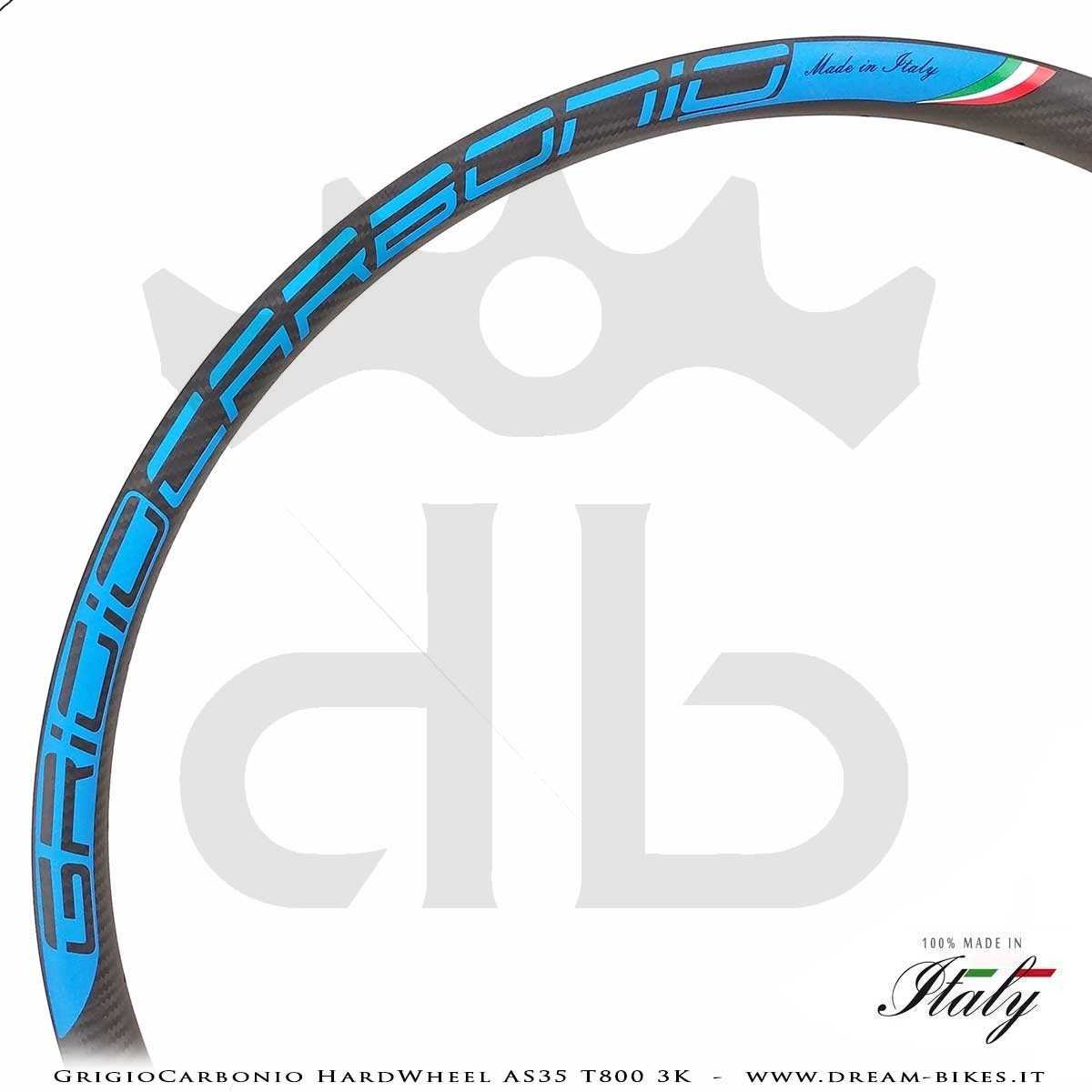 GrigioCarbonio HardWheel AS35 T800 3K Carbon 29" Clincher Rim 360 gr.