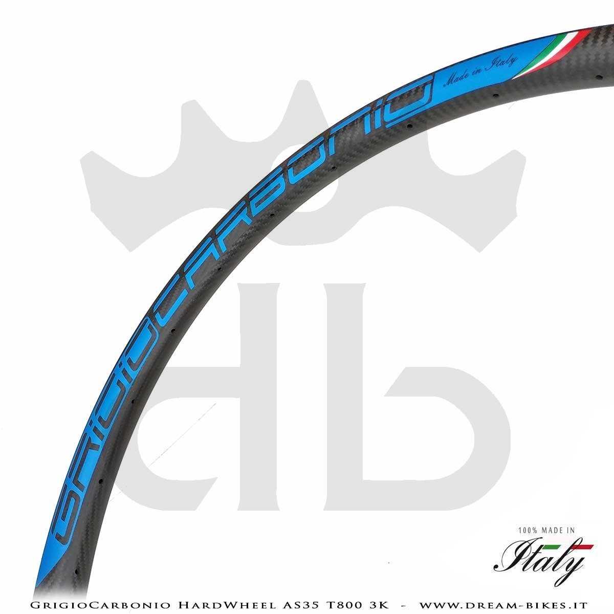 GrigioCarbonio HardWheel AS35 T800 3K Carbon 29" Clincher Rim 360 gr.