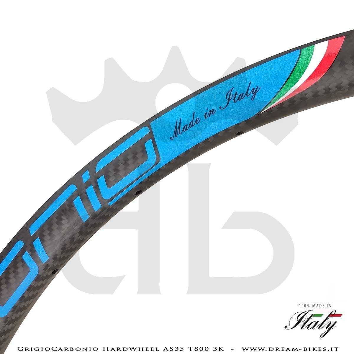 GrigioCarbonio HardWheel AS35 T800 3K Carbon 29" Clincher Rim 360 gr.