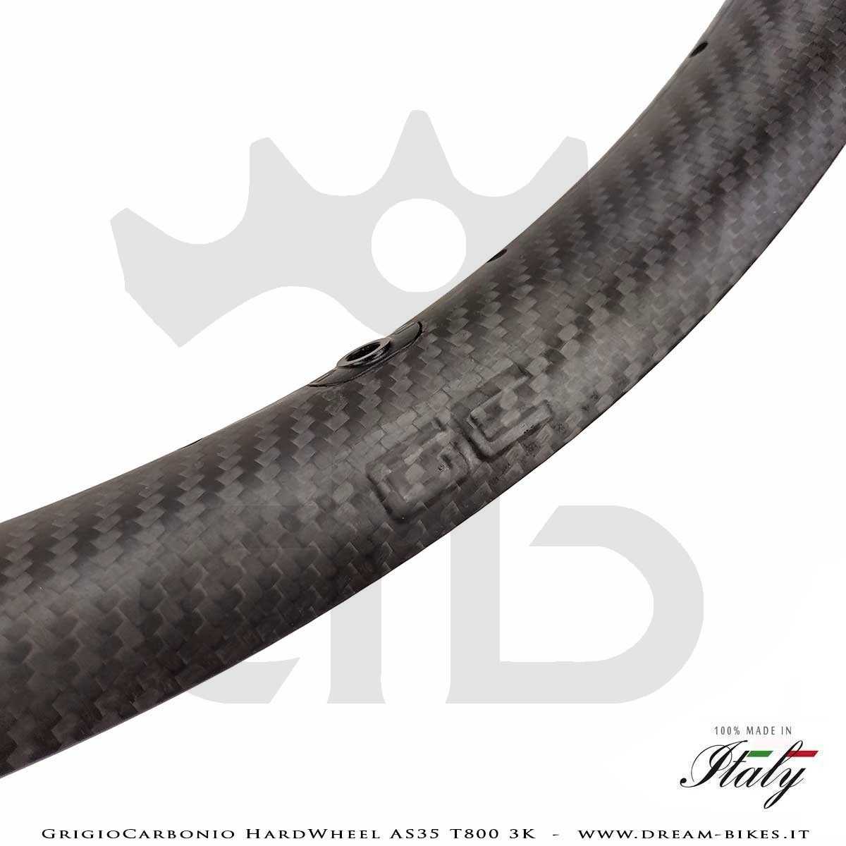 GrigioCarbonio HardWheel AS35 T800 3K Carbon 29" Clincher Rim 360 gr.