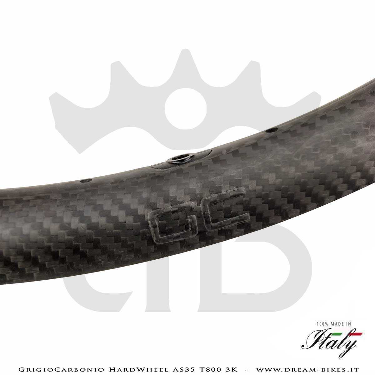 GrigioCarbonio HardWheel AS35 T800 3K Carbon 29" Clincher Rim 360 gr.