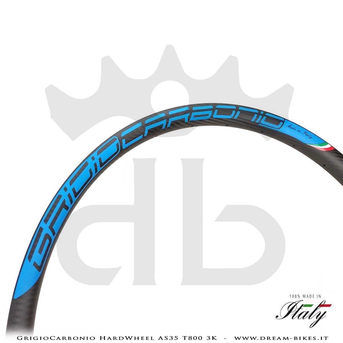 GrigioCarbonio HardWheel AS35 T800 3K Carbon 29" Clincher Rim 360 gr.