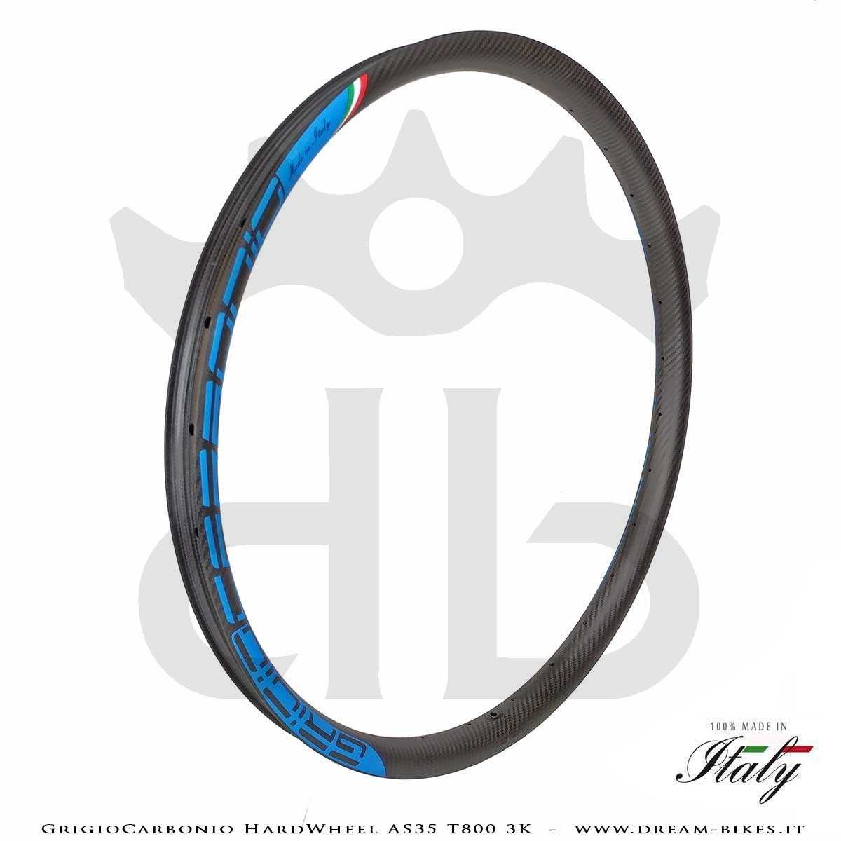 GrigioCarbonio HardWheel AS35 T800 3K Carbon 29" Clincher Rim 360 gr.