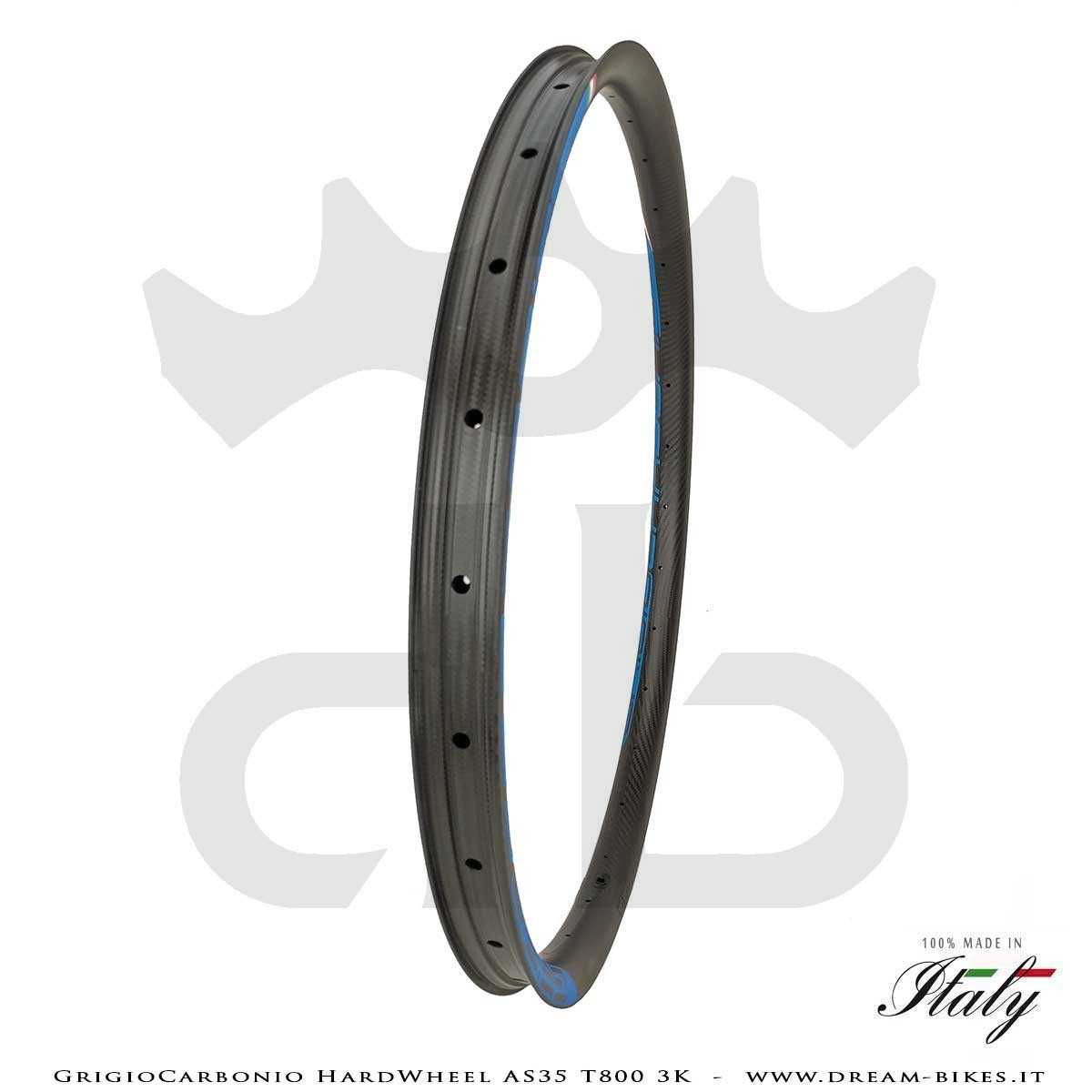 GrigioCarbonio HardWheel AS35 T800 3K Carbon 29" Clincher Rim 360 gr.