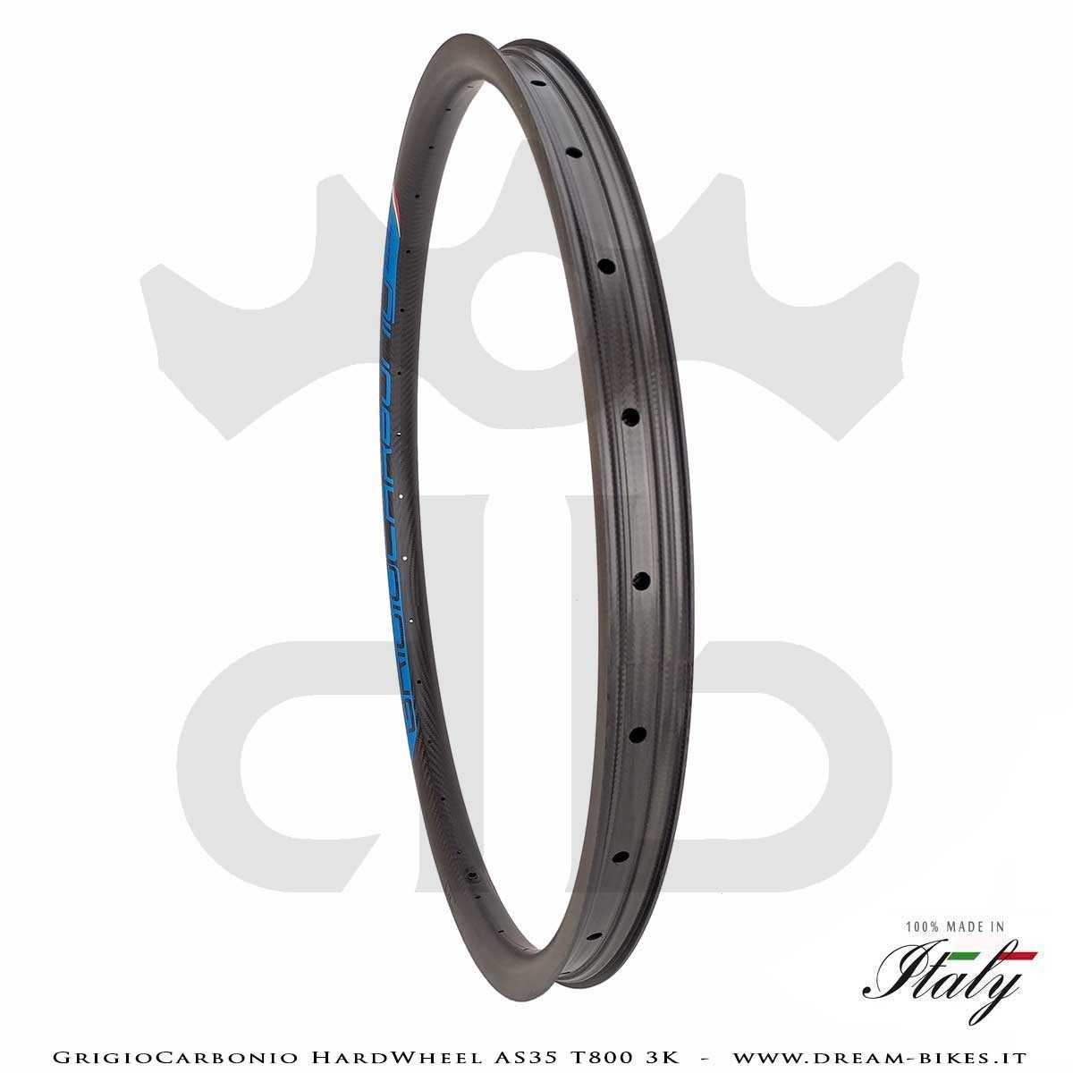 GrigioCarbonio HardWheel AS35 T800 3K Carbon 29" Clincher Rim 360 gr.