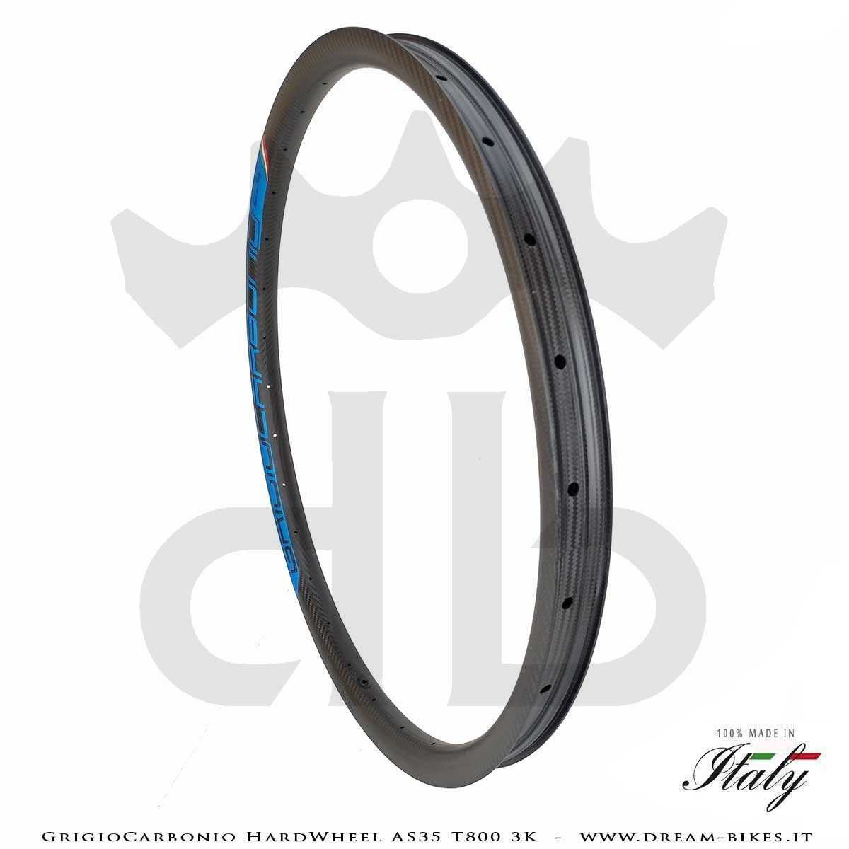 GrigioCarbonio HardWheel AS35 T800 3K Carbon 29" Clincher Rim 360 gr.