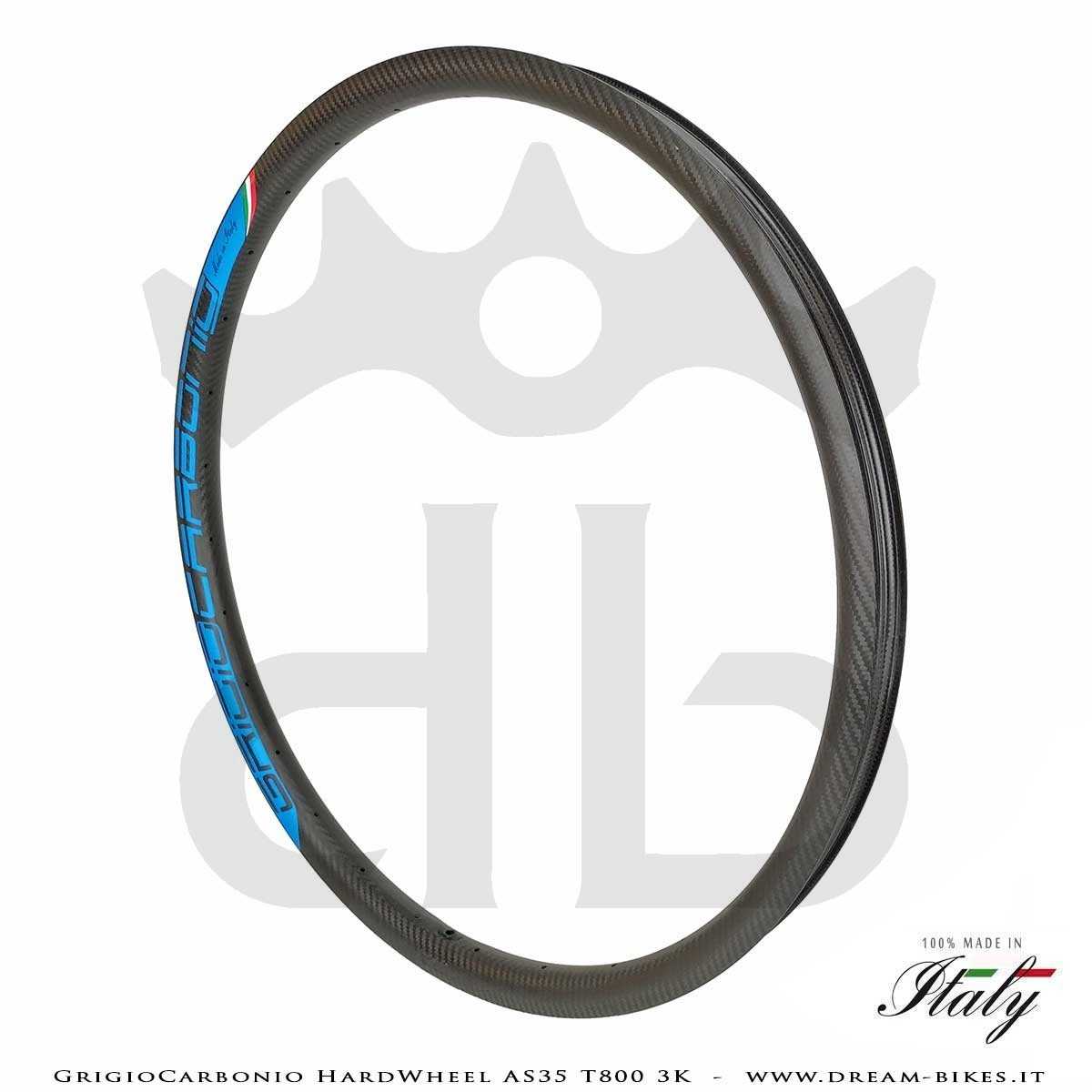 GrigioCarbonio HardWheel AS35 T800 3K Carbon 29" Clincher Rim 360 gr.