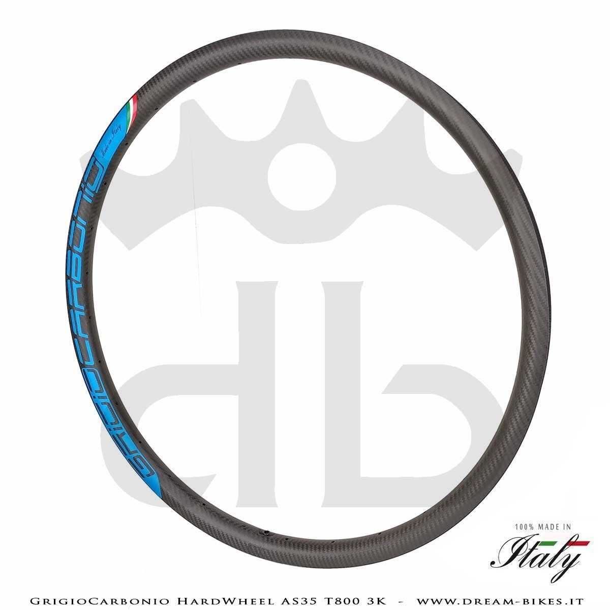 GrigioCarbonio HardWheel AS35 T800 3K Carbon 29" Clincher Rim 360 gr.