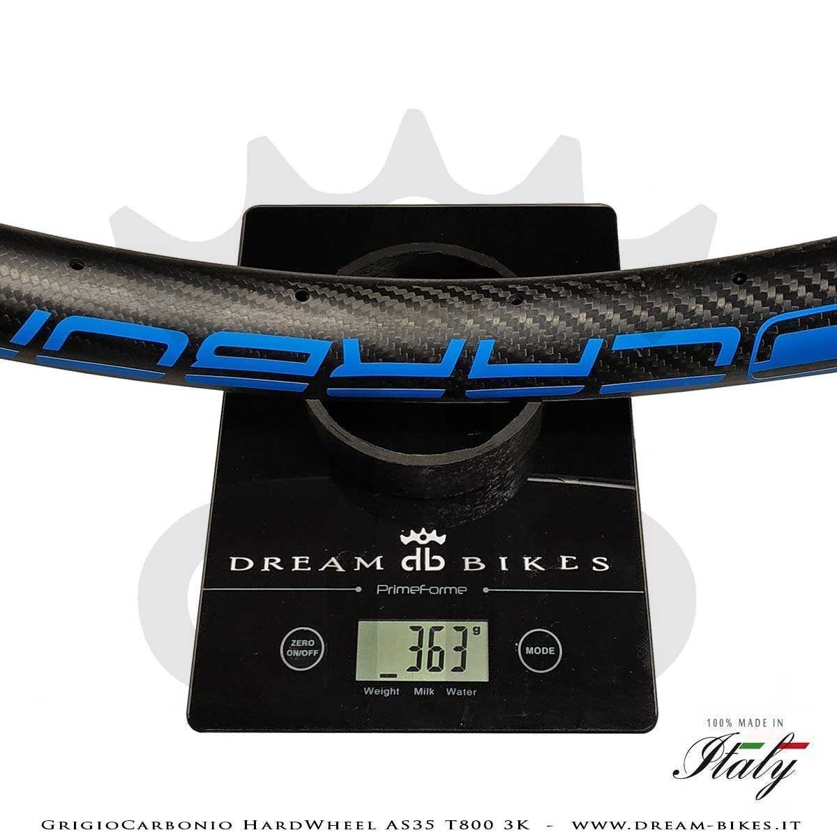 GrigioCarbonio HardWheel AS35 T800 3K Carbon 29" Clincher Rim 360 gr.