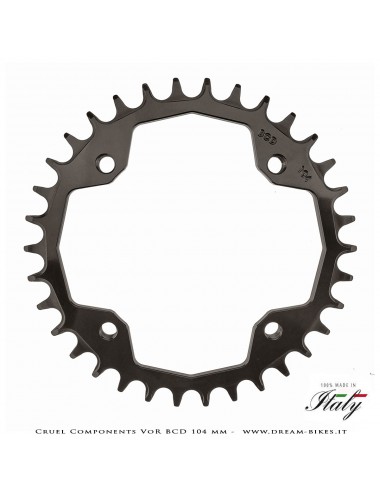 Cruel Components VoR BCD 104 mm Mono-Corona Ultraleggera In Alluminio