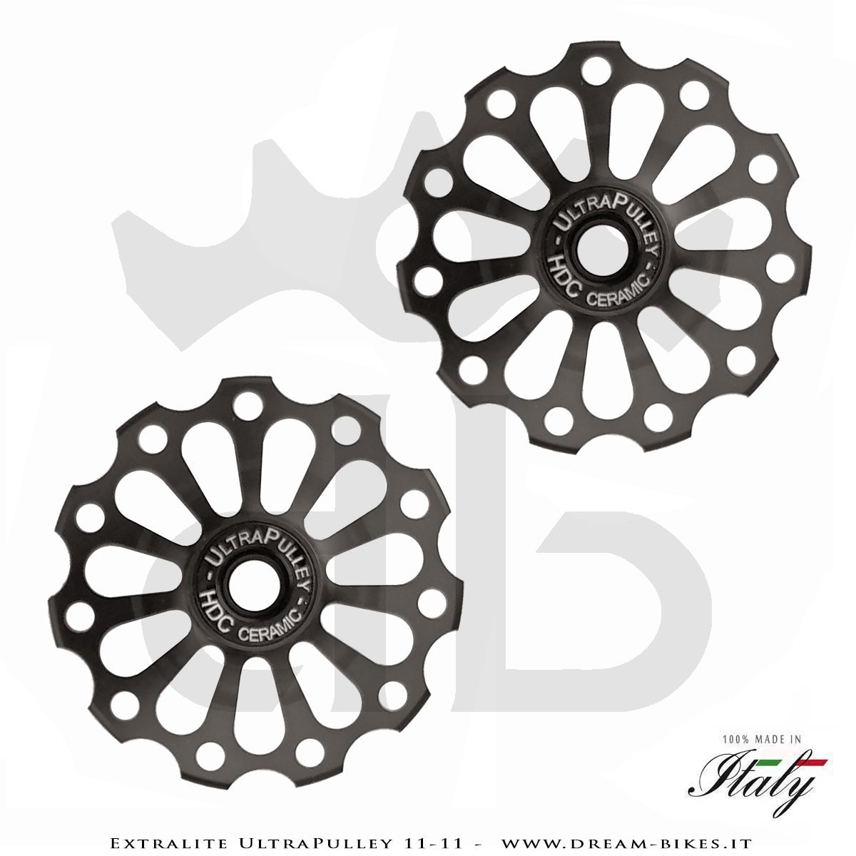 Extralite UltraPulley 11-11 Ultralight 11 Teeth Ceramic Jockey Wheels, Sram, Shimano, Campagnolo
