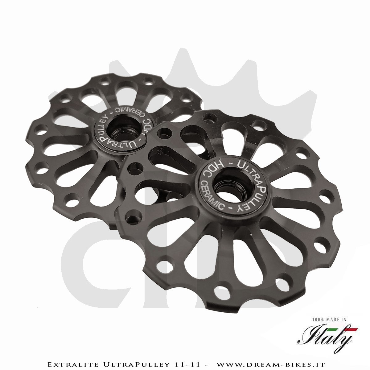 Extralite UltraPulley 11-11 Pulegge Cambio Ceramiche Ultralggere 11 Denti Sram, Shimano, Campagnolo