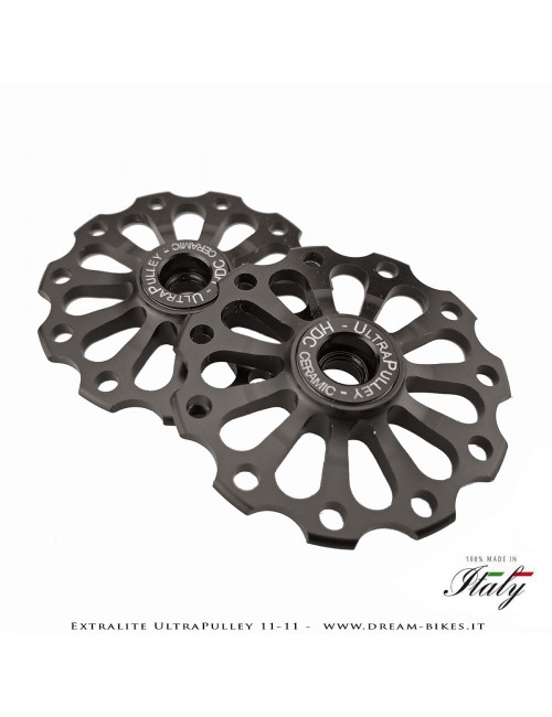 Extralite UltraPulley 11-11 Pulegge Cambio Ceramiche Ultralggere 11 Denti Sram, Shimano, Campagnolo
