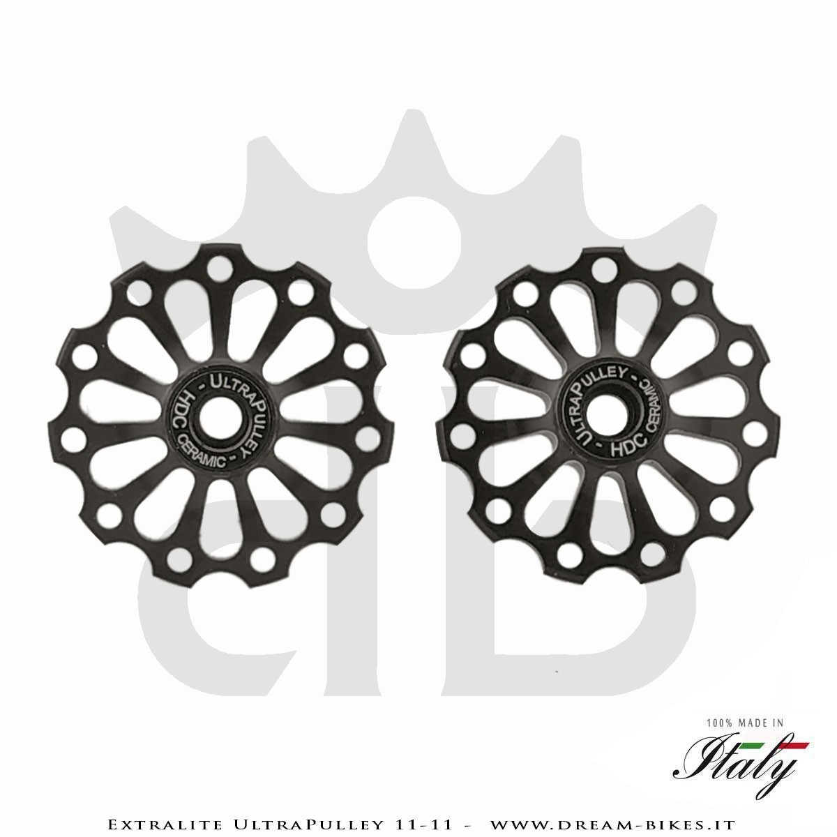 Extralite UltraPulley 11-11 Pulegge Cambio Ceramiche Ultralggere 11 Denti Sram, Shimano, Campagnolo