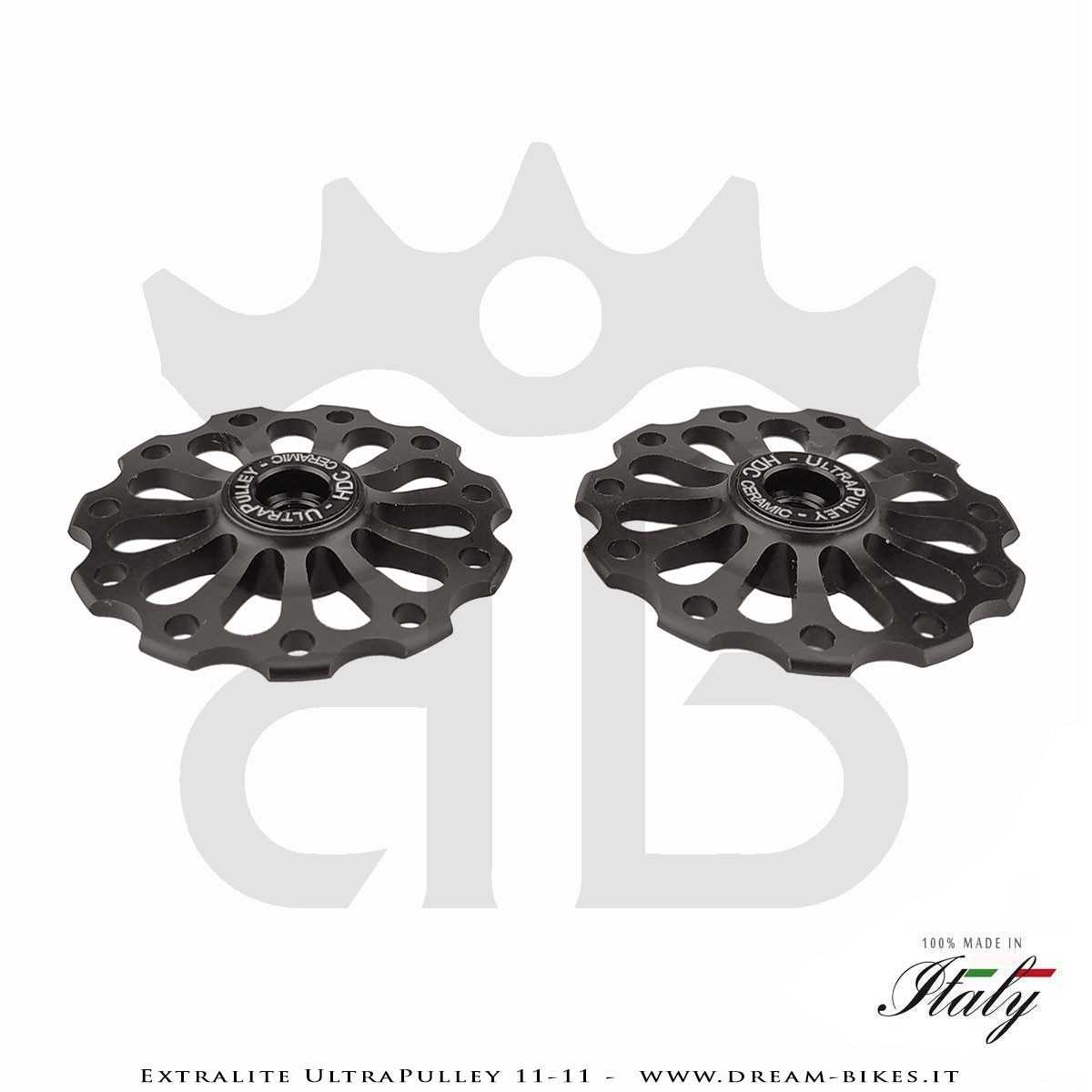 Extralite UltraPulley 11-11 Ultralight 11 Teeth Ceramic Jockey Wheels, Sram, Shimano, Campagnolo