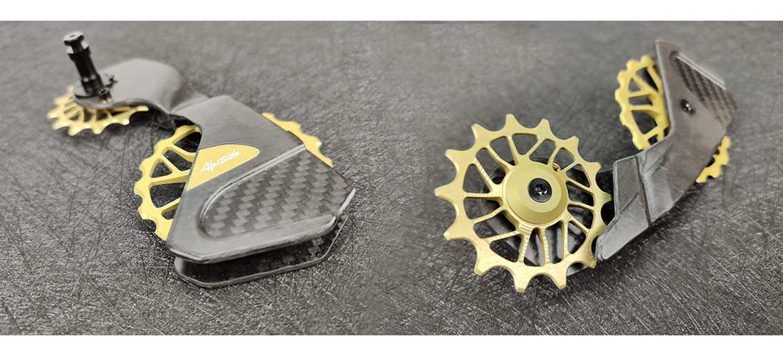 Alpitude Brandtal ODC - Gabbia Cambio Completa Carbon 12v con Pulegge Oversize e Cuscinetti Ceramici - Da 69 gr.