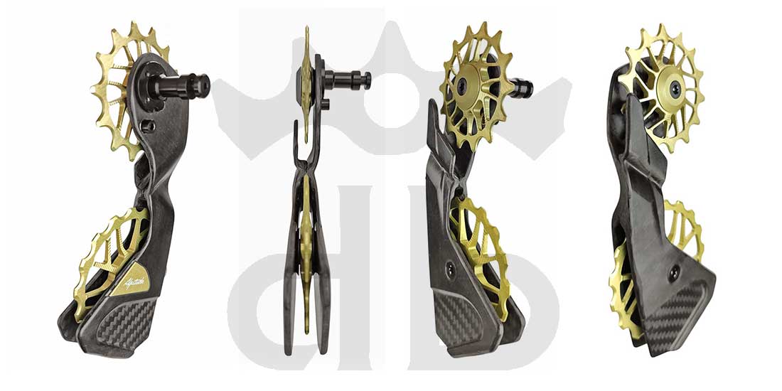 Alpitude Brandtal ODC - Gabbia Cambio Completa Carbon 12v con Pulegge Oversize e Cuscinetti Ceramici - Da 69 gr.