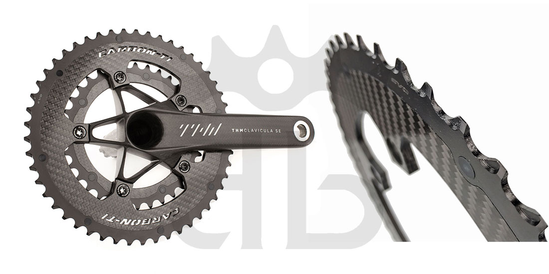 Carbon-Ti X-CarboRing EVO BCD 110 mm (5 Bracci) Corona Ultraleggera In Alluminio/Carbonio