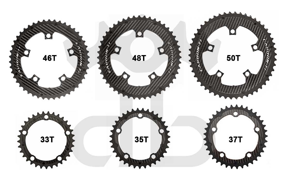 Carbon-Ti X-CarboRing X-AXS BCD 110 mm (5 Bracci) Corona Ultraleggera In Alluminio/Carbonio