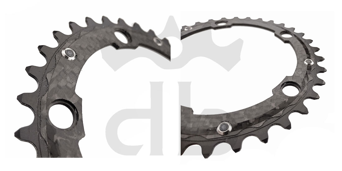 Carbon-Ti X-CarboRing X-AXS BCD 110 mm (5 Bracci) Corona Ultraleggera In Alluminio/Carbonio