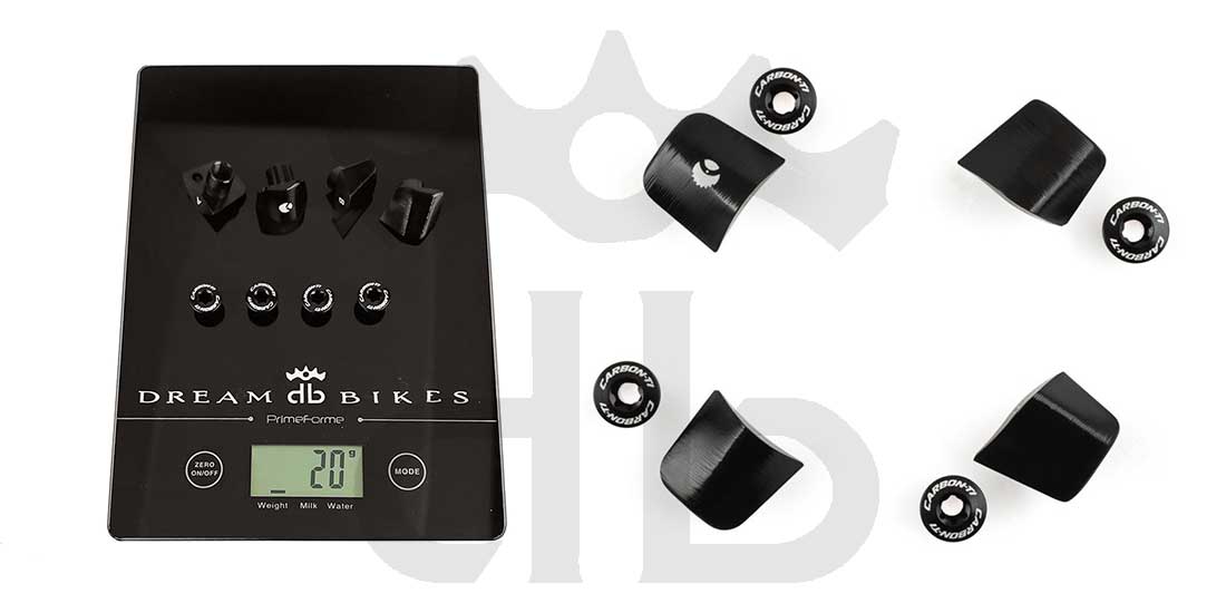 Carbon-Ti X-Cover DA9200 Black Kit Viti Fissaggio Corone Sagomate Per Pedivelle Dura-Ace 9200 12v