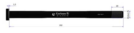 carbon-ti x-lock qr12 rock shox maxle abp 192 mm 12x142 carbon-ti x-lock qr12 rock shox maxle abp 192 mm 12x142