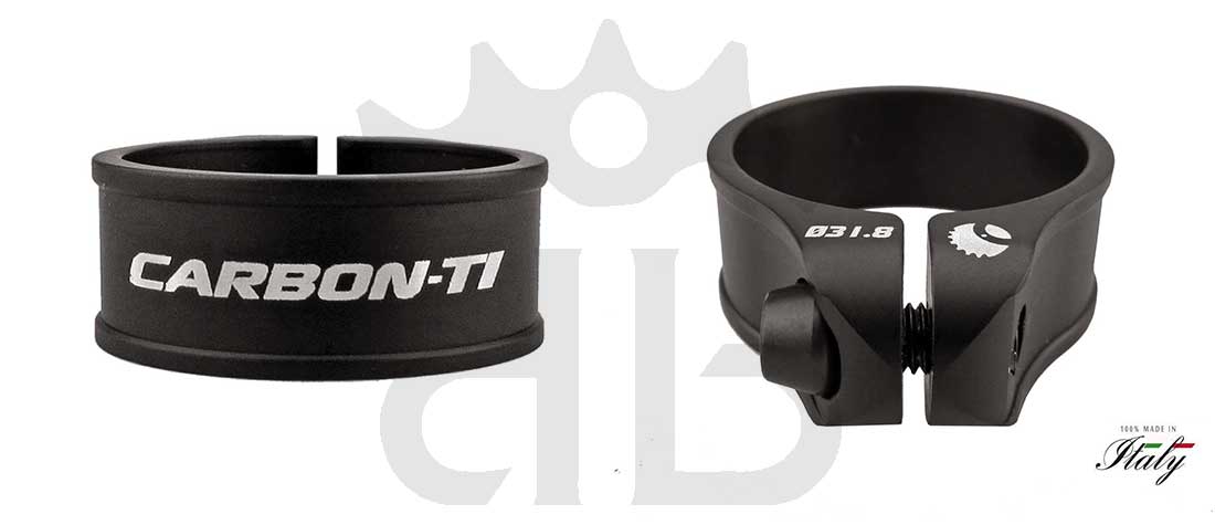 Carbon-Ti X-Clamp 3 Collarino Reggisella Ultraleggero Nero Opaco