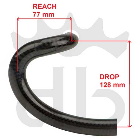 darimo carbon ellipse curva manubrio strada compact