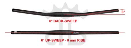 darimo carbon curva manubrio flat 6°